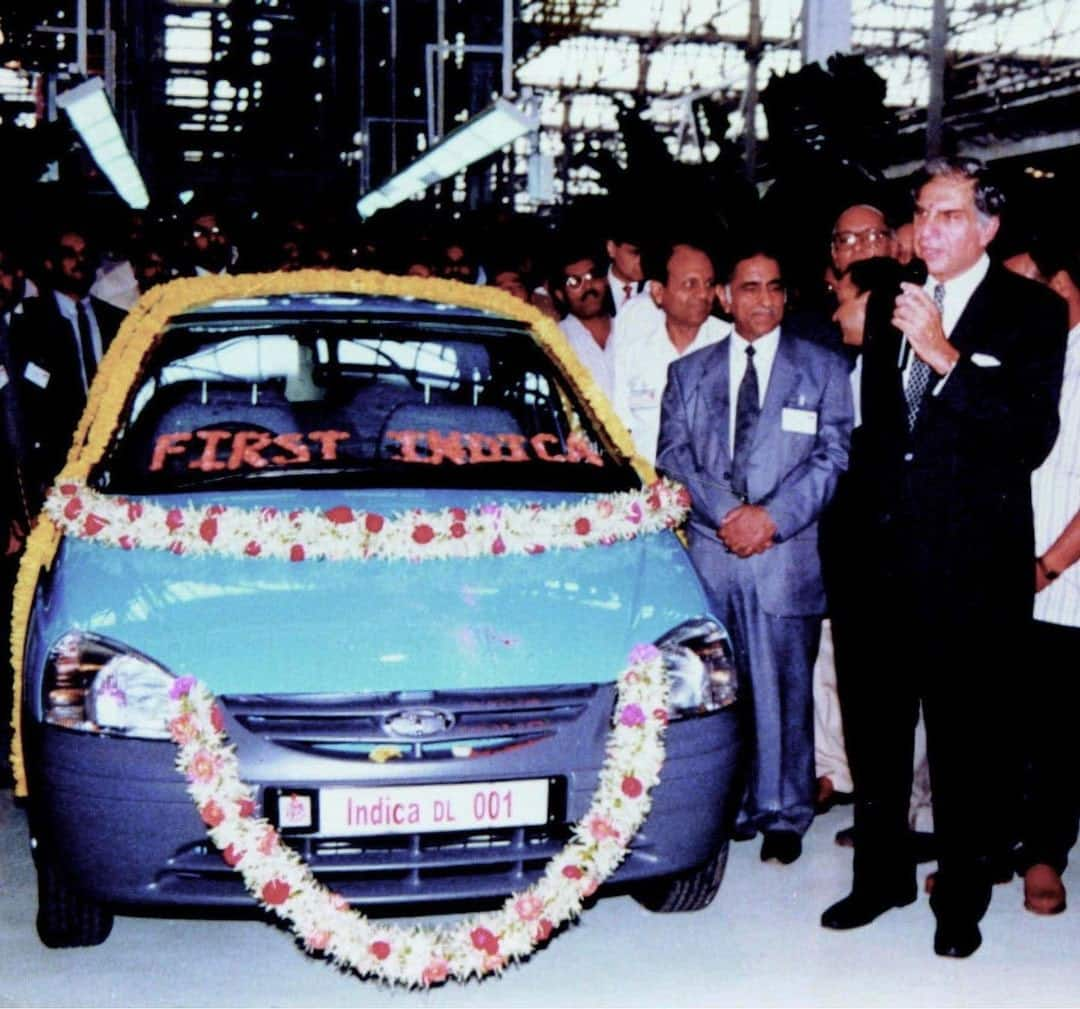 Ratan Tata during the roll out of Tata Indica