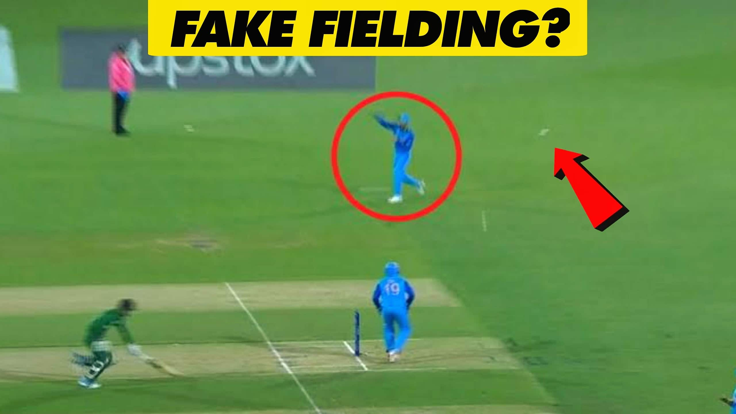 Virat Kohli doing fake fielding 