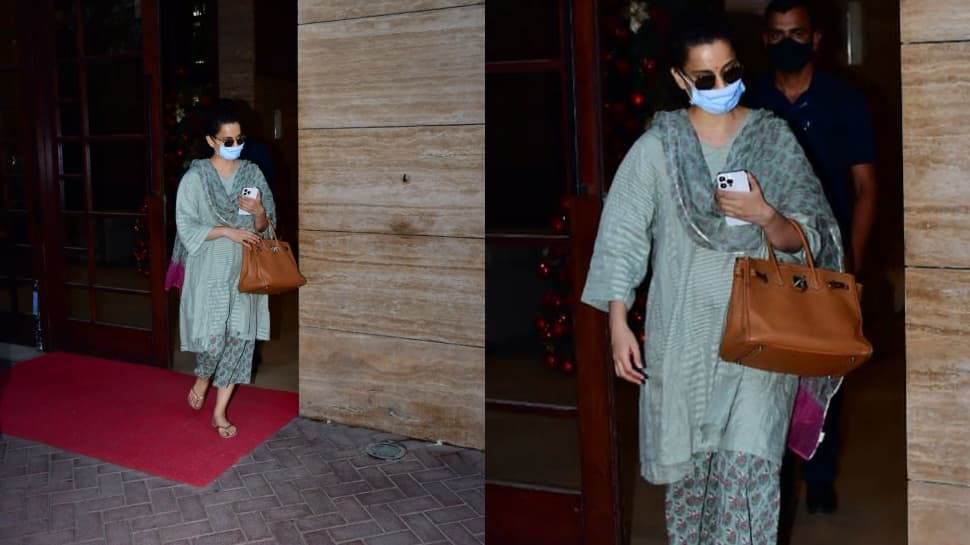 Kangana Ranaut looks elegant in green palazzo set, 'Emergency' actress ...