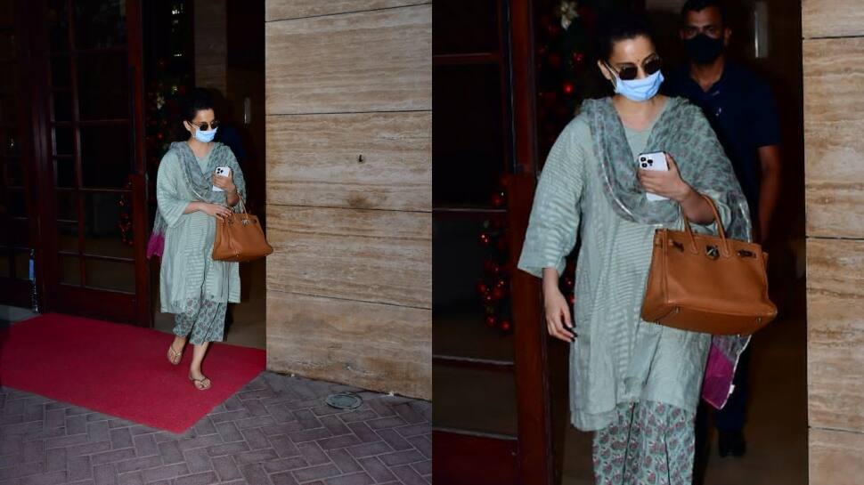 Kangana Ranaut looks elegant in green palazzo set, 'Emergency' actress ...