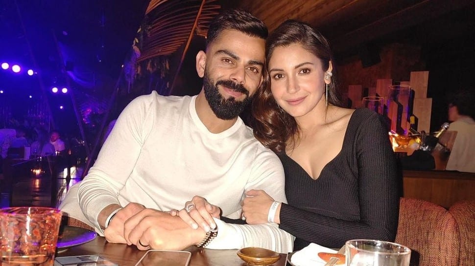 Former India captain Virat Kohli with wife Anushka Sharma in Dubai on New Year's Eve. (Source: Twitter)