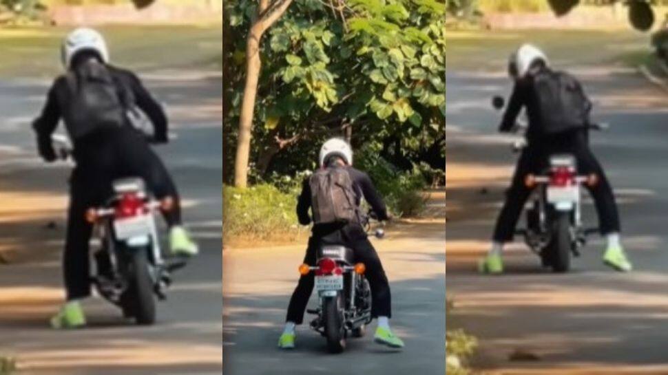 Watch: MS Dhoni seen pushing his bike, video goes viral - Check