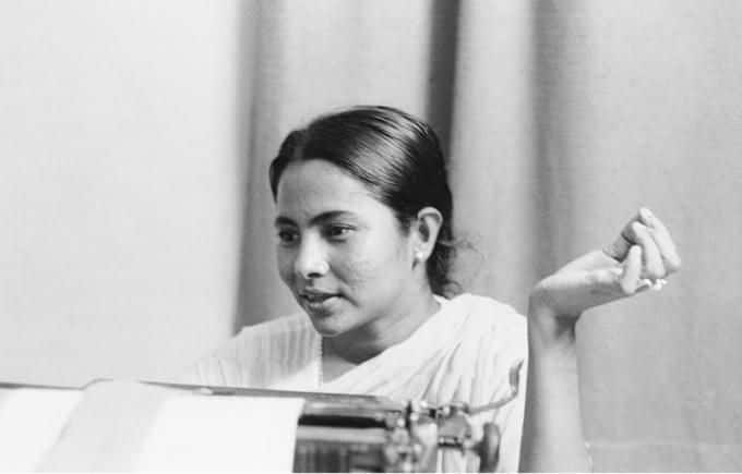 Mamata Banerjee during college days