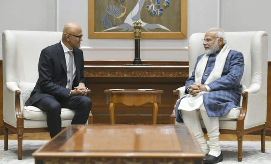 'Inspiring to see...', Satya Nadella says THIS on his meeting with PM ...