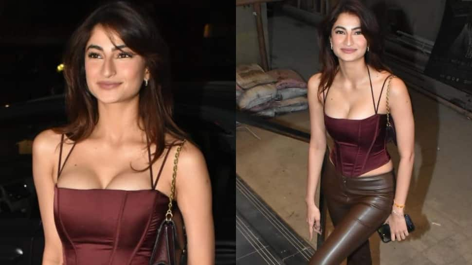 Palak Tiwari grabs eyeballs in super-hot attire, looks gorgeous in a corset top-leather pants!