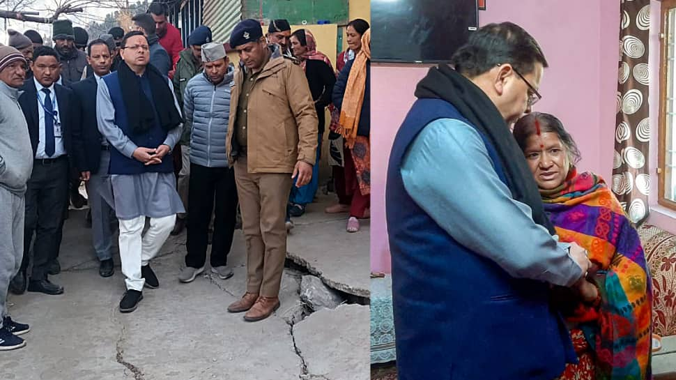 Uttarakhand CM Pushkar Dhami visits &#039;sinking&#039; Joshimath, says &#039;evacuating families is priority&#039;