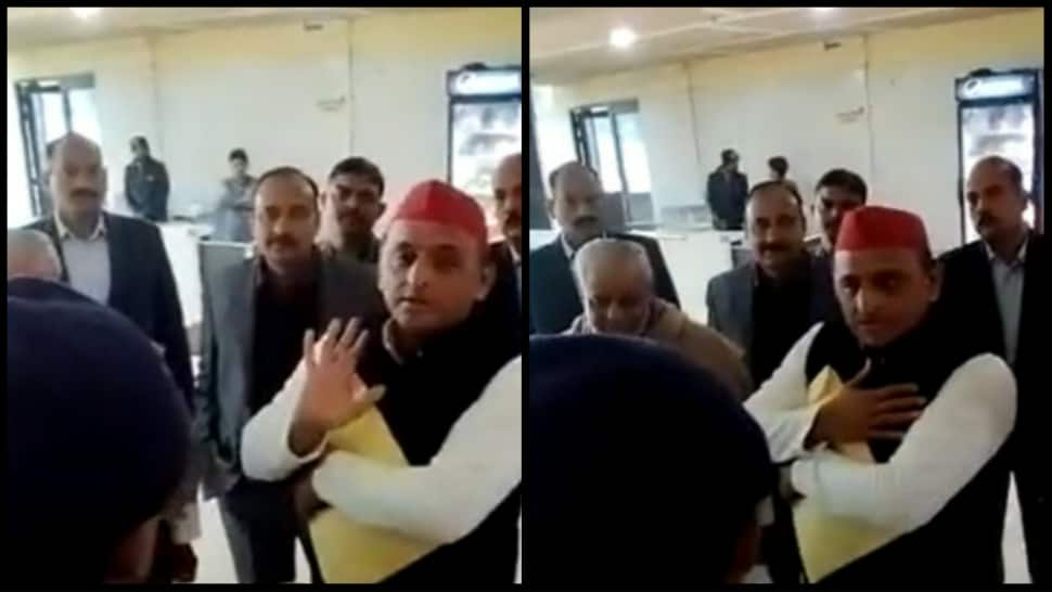 &#039;Tum zehar de do to?&#039;: Akhilesh Yadav refuses to drink tea at UP Police headquarters - WATCH