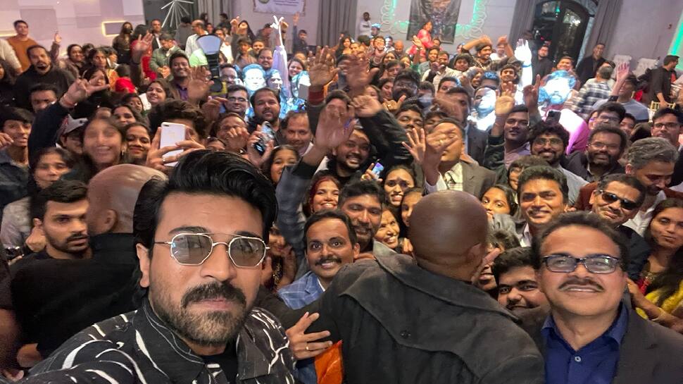 &#039;RRR&#039; star Ram Charan takes selfies with thousands of fans in LA, check them out