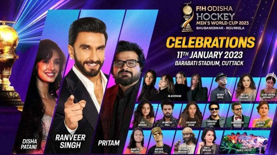 FIH Men&#039;s Hockey World Cup 2023 Opening Ceremony: Ranveer Singh to Disha Patani, check list of Bollywood stars to perform!