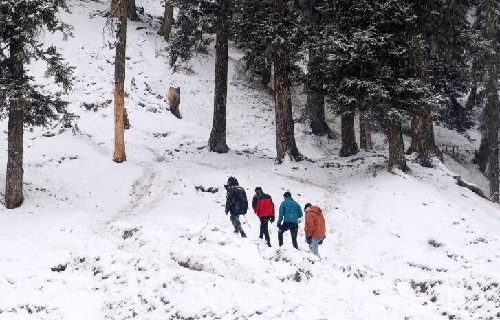 Snowfall in Kashmir's Kupwara
