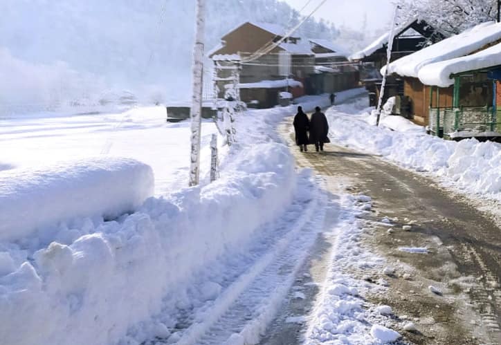 The heavy snowfall has disrupted people's routines