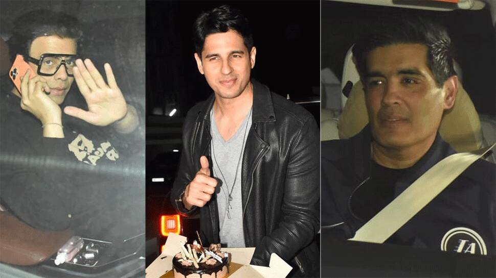 A low-key birthday for Sidharth Malhotra, Karan Johar, Manish Malhotra papped at actor&#039;s Bandra residence, pics inside