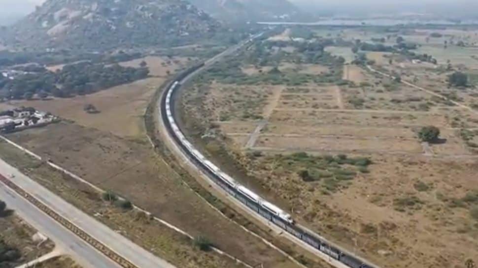 Railway Ministry shares &#039;picturesque&#039; aerial view of Vande Bharat Express passing through curve: Watch Video