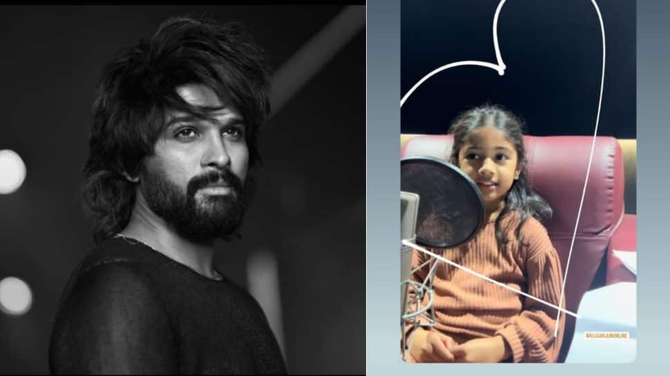 Allu Arjun shares his joy as daughter Allu Arha begins dubbing session for Samantha Ruth Prabhu’s ‘Shaakuntalam’ 