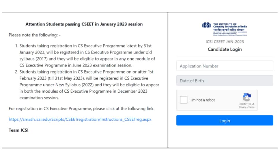 ICSI CSEET 2023 January session result RELEASED at icsi.edu- Direct link to check here