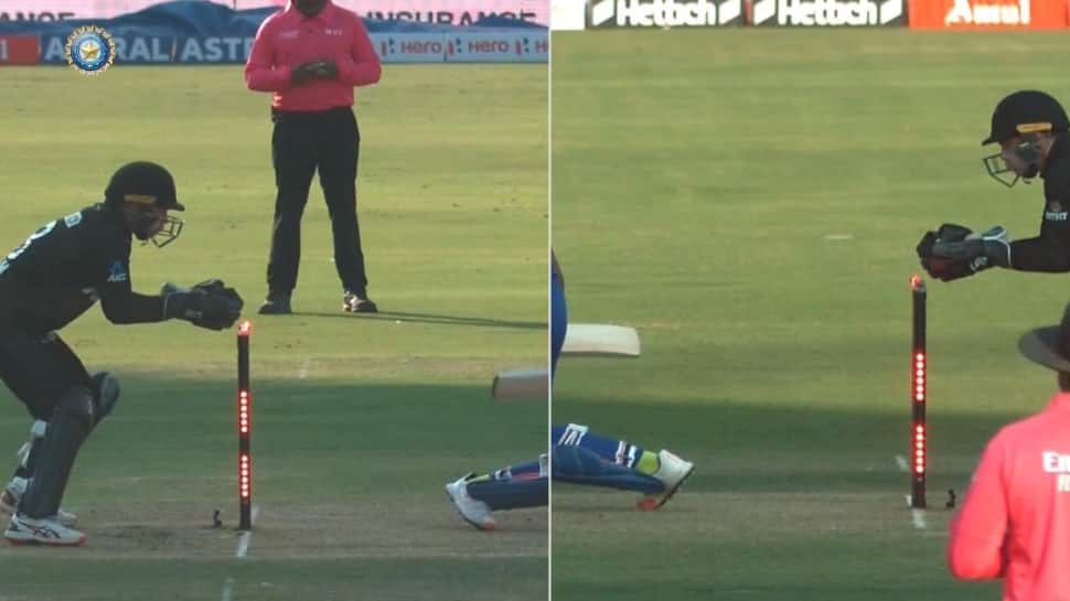 Hardik Pandya out or NOT OUT? Third umpire GOOFS UP, feel India fans as all-rounder dismissed in strange fashion vs NZ - WATCH