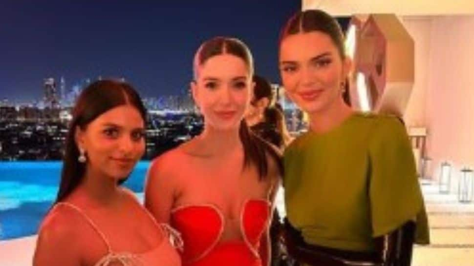 Suhana Khan, Shanaya Kapoor look all glam and glitter as they pose with Kendall Jenner at her Dubai bash- See Viral Pics 