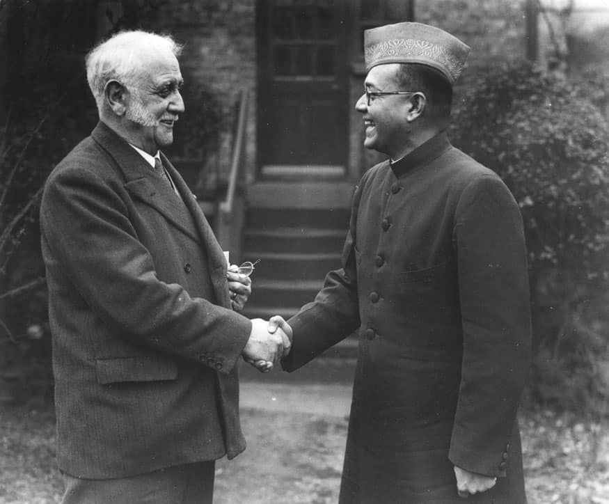 Netaji with Daily Herald editor George Lansbury