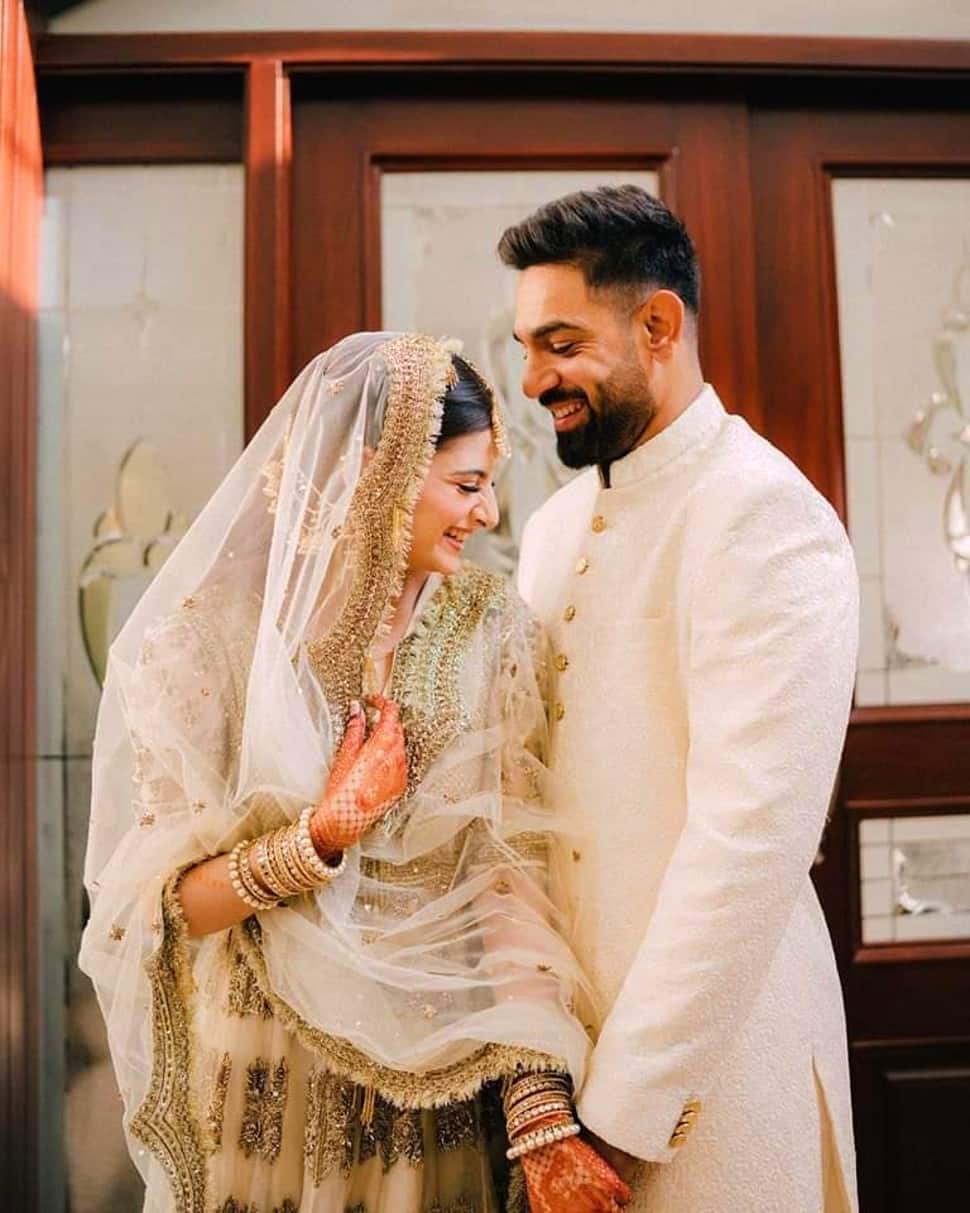 Pakistan pacer Haris Rauf got married to model Muzna Masood Malik in Islamabad last month. (Source: Twitter)