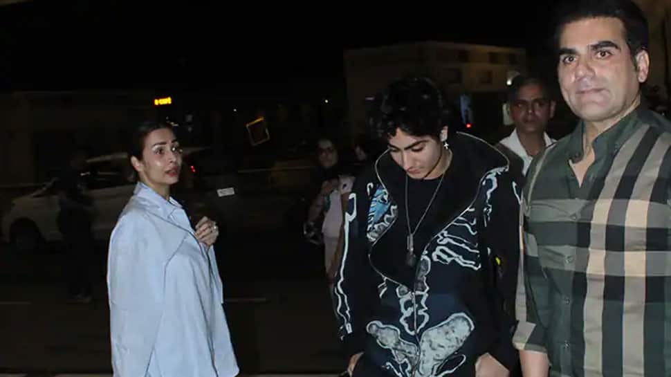 Malaika Arora and ex-Hubby Arbaaz Khan Spotted Together as They See-Off Son Arhaan at the Airport - Watch