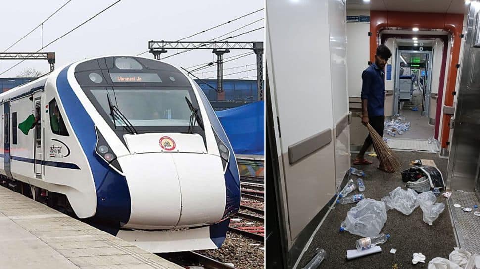 Vande Bharat Express Train Flooded with Garbage in Viral Picture; Internet Reacts