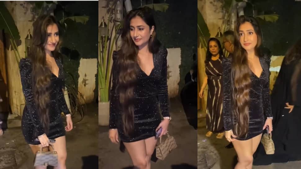 Hotness Alert! Dhanashree Verma Spotted in Mini Black Dress While Coming out of a Party in Mumbai - Watch