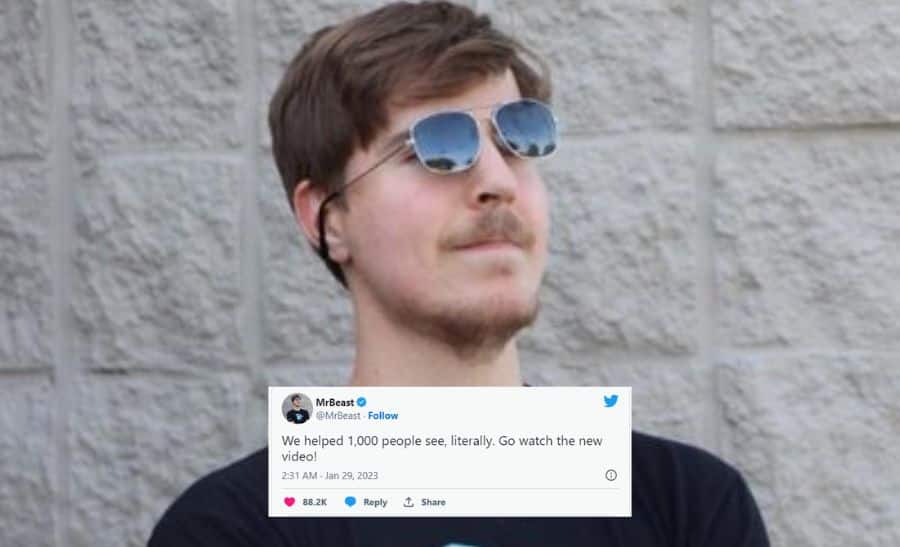 Read more about the article Popular Youtuber Mr Beast Helps 1000 Blind People to See First Time in Life; Patients’ Expressions Melt Netizens’ Heart | Watch