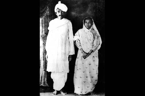 Gandhiji with Kasturba