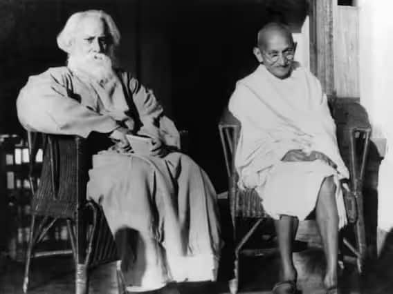 February 1940: Gandhiji with Tagore