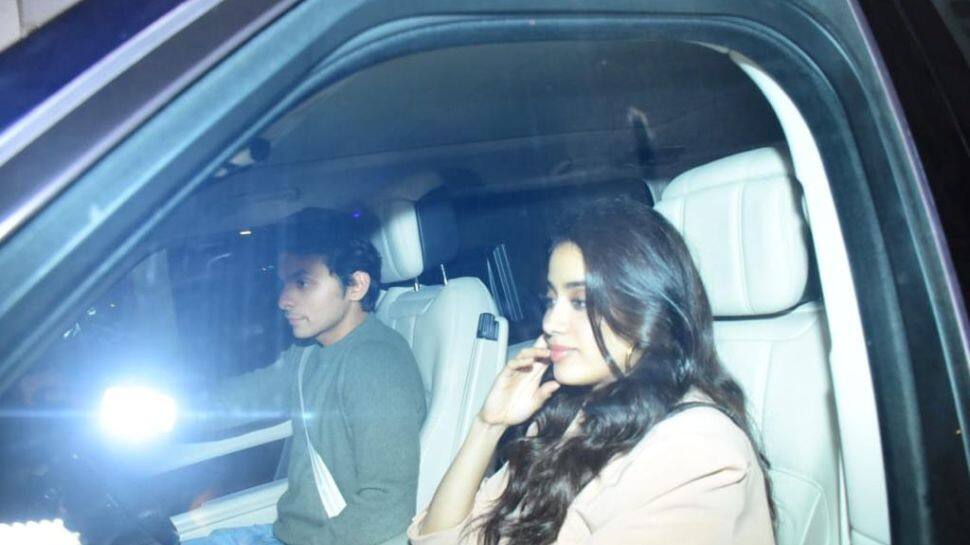 Janhvi Kapoor arrived with rumoured boyfriend Shikhar Pahariya