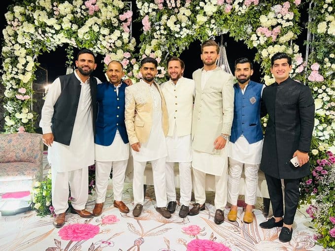 Active cricketers with Shahid and Shaheen