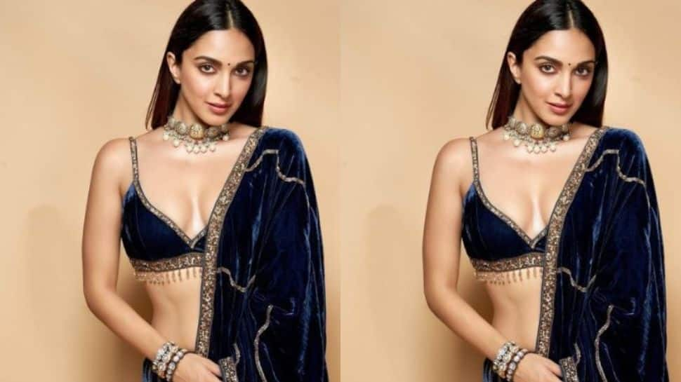 Blue Velvet Lehenga