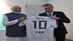 PM Narendra Modi Receives Lionel Messi Jersey as Gift