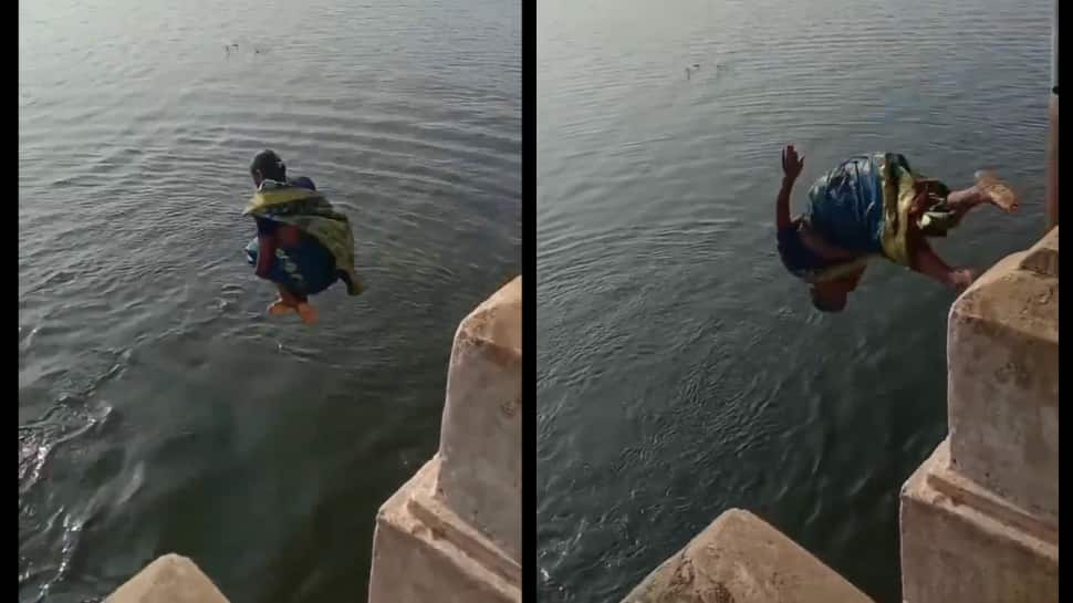 Saree-clad Women Effortlessly Dive Into Tamil Nadu&#039;s Thamirabarani River - Watch Viral Video