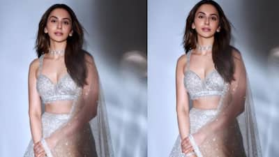 Rakul Preet Singh Stuns in Silver Lehenga