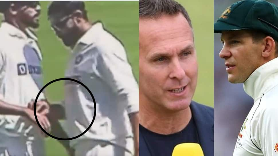 Watch: Jadeja Takes Something off Siraj&#039;s Hands and Rubs it on Finger; Michael Vaughan, Tim Paine add to Mystery