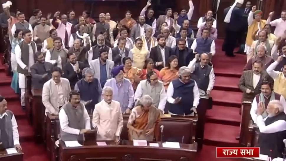 WATCH: &#039;EK Akela Kitno Pe Bhari&#039;: NDA MPs Shout &#039;Modi, Modi&#039; as PM Narendra Modi Slays Opposition in Rajya Sabha   
