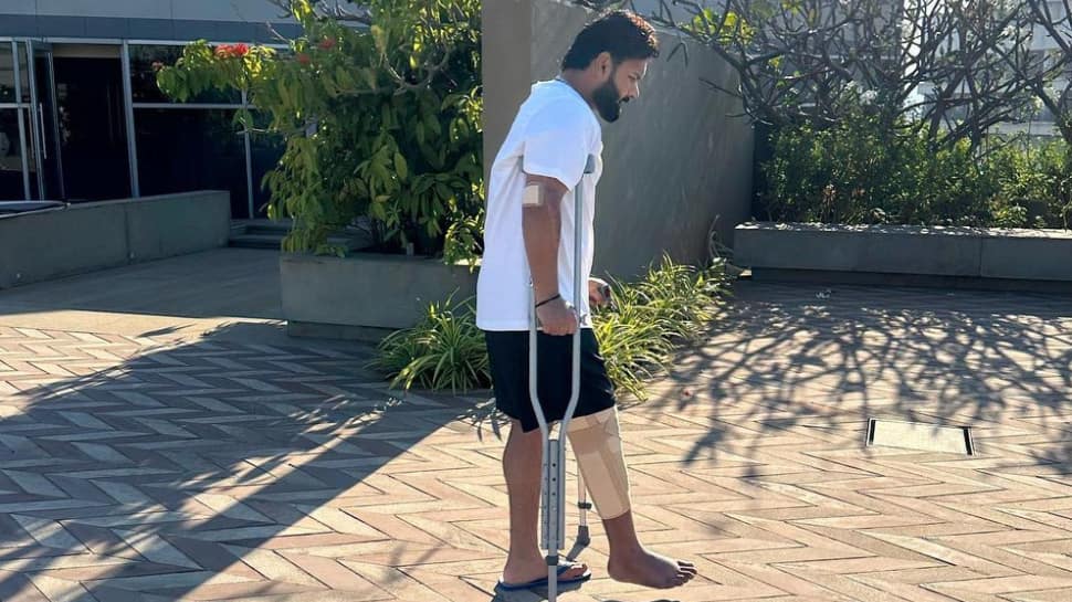 Rishabh Pant Walking on Crutches These Days, Gives Recovery Update - see Pics