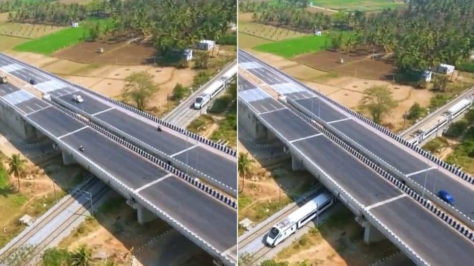 Anand Mahindra Shares Video of Bengaluru-Mysuru Expressway with Vande Bharat Express Passing Underneath