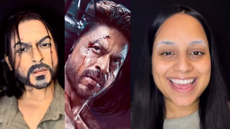 Trending: Make-up Artist Transforms into Shah Rukh Khan&#039;s Pathaan Look, Video Goes Viral - Watch