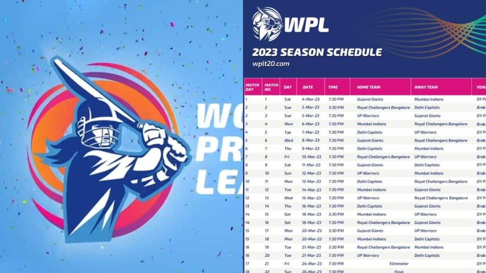 WPL 2023 Schedule Announced by BCCI - Check