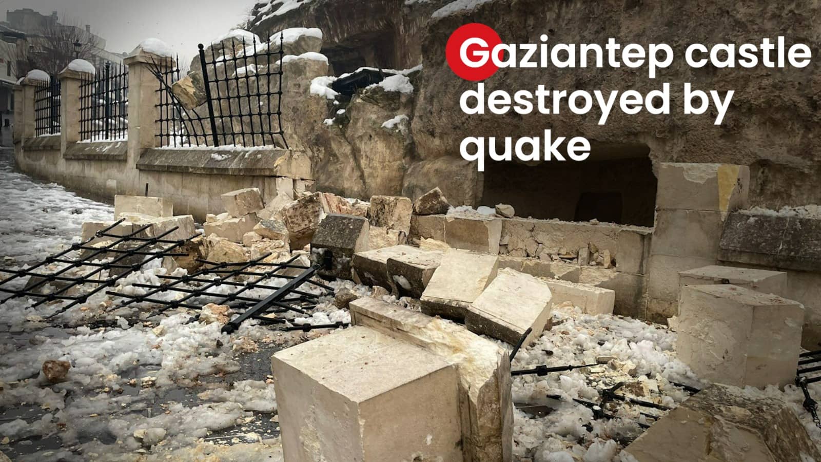 Turkey 2000yearold Roman Gaziantep castle destroyed by deadly