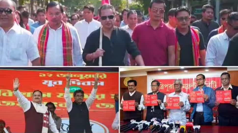 Triangular Contest Between BJP, Congress-CPIM and Tipra Motha as Tripura Votes Today