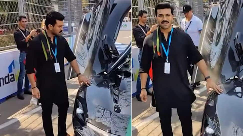 WATCH: Actor Ram Charan Takes a Hot Lap in Pininfarina Battista Electric Supercar at Hyderabad ePrix