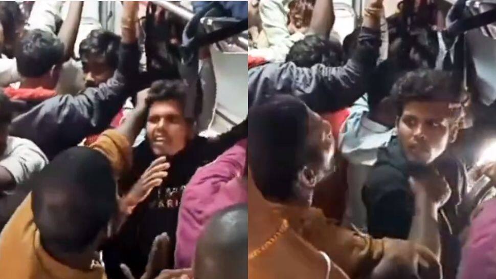 Shocking Video: Man Assaults Migrant Workers in Crowded Train in Tamil Nadu – Watch