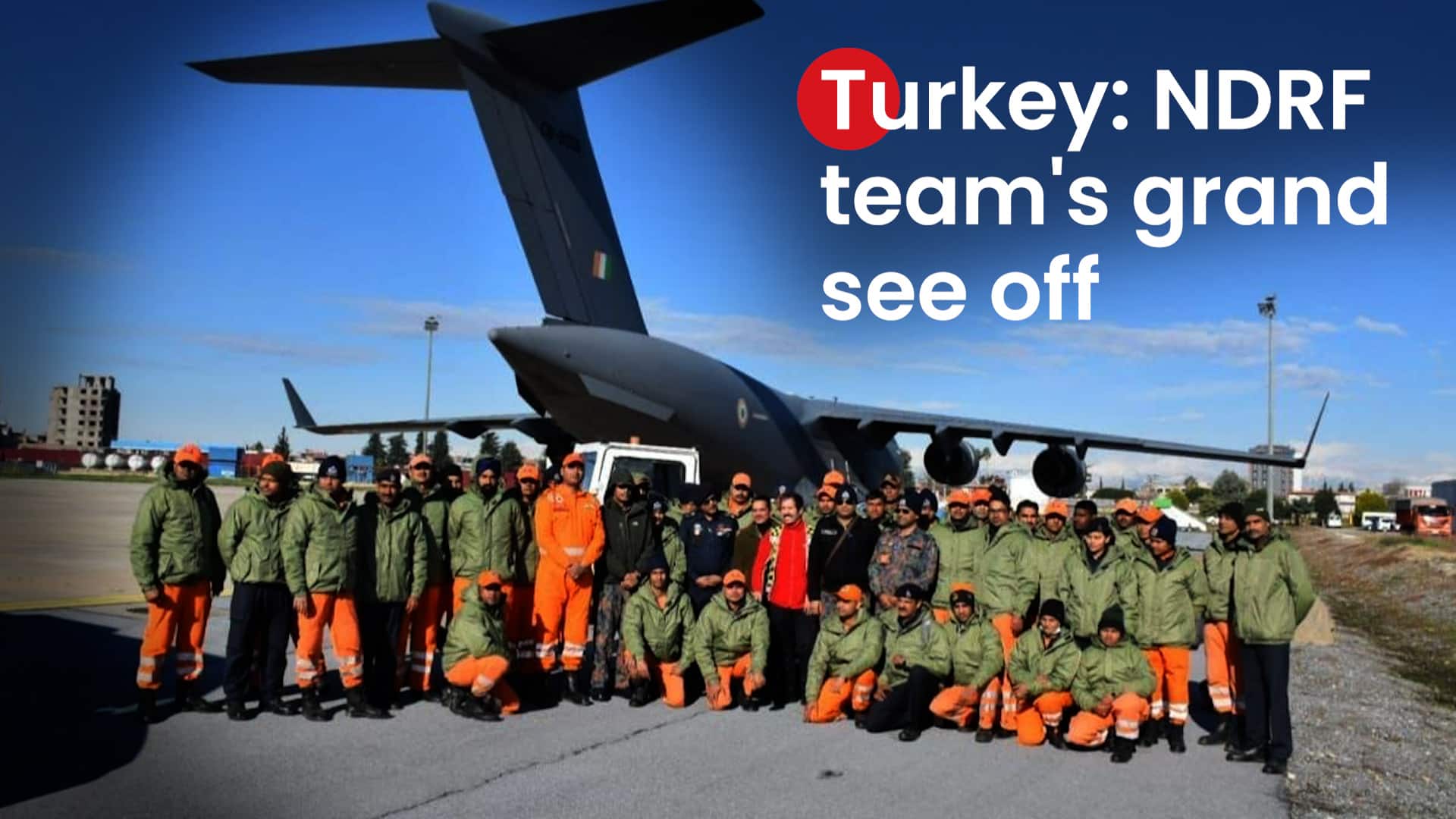 Ndrf While Rescuing NDRF rescue team receives applauds at Adana airport while returning ...