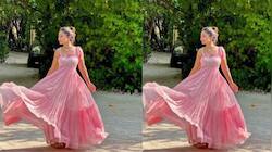 Hina Khan Exudes Hotness in Pink Dress, Shares PICS From Candid Photoshoot