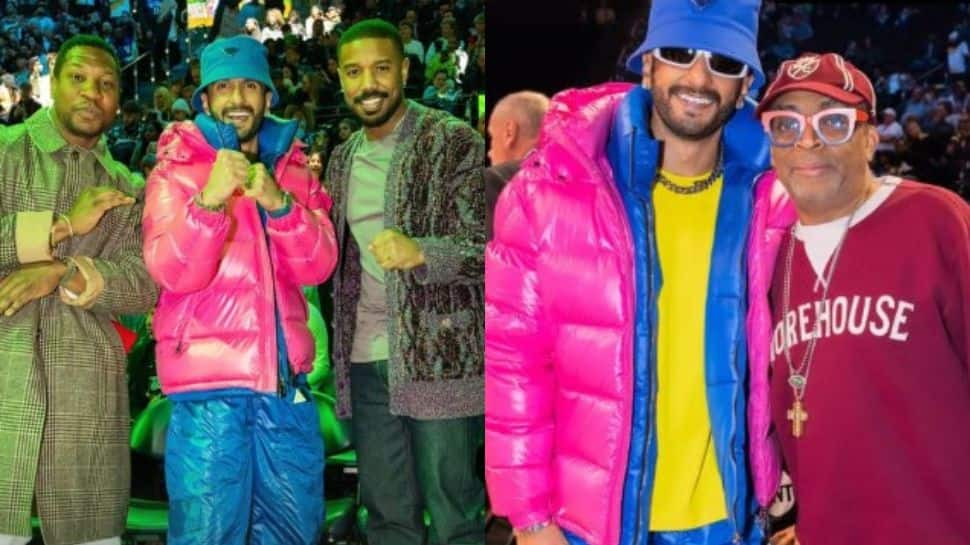 Ranveer Singh Meets Marvel Stars Jonathan Majors, Michael B Jordan; Filmmaker Spike Lee at NBA Game- See Viral Pics