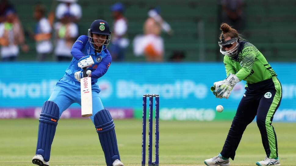 Team India opener Smriti Mandhana hammered her career-best T20I score of 87 against Ireland Women team to lift her side into the ICC Women's T20 World Cup 2023 semifinals. (Source: ICC)