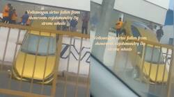 Brand New Volkswagen Car Crashed Out of Dealership During Delivery Process